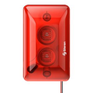 Alarma sonora con luz estroboscópica roja